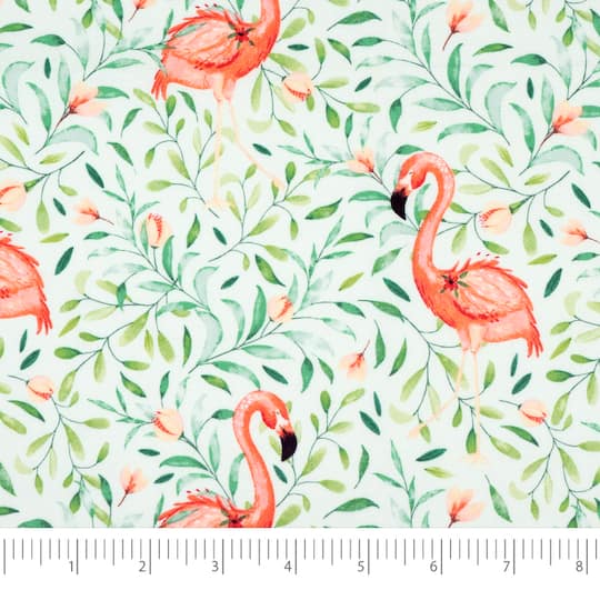 SINGER Denise Palmer Flamingo Cotton Fabric